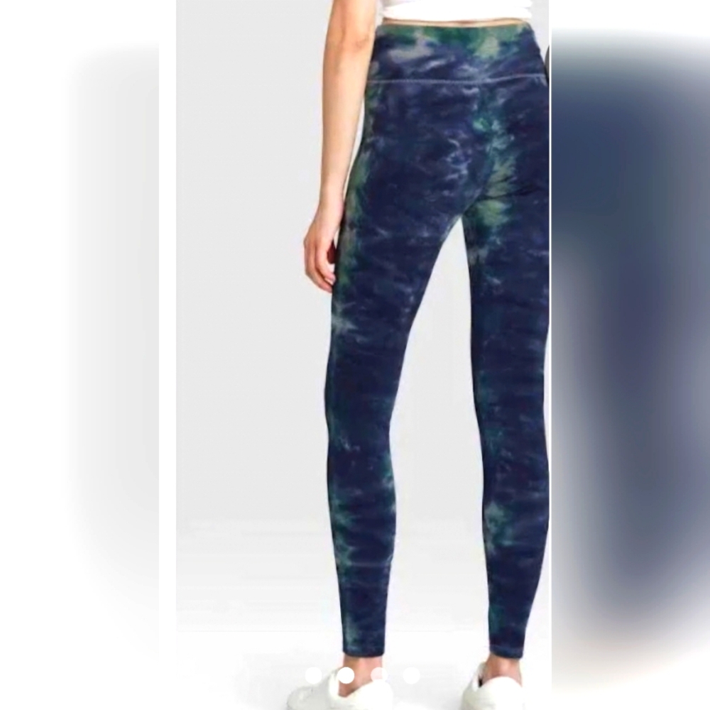 Wild Fable Womens Leggings, Blue/Green Tie Dye, Size L - Picture 2 of 12